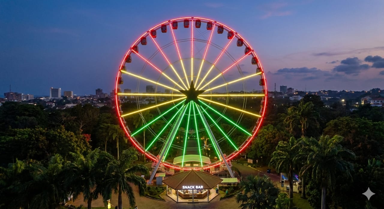 Accra SkyWheel at sunset
